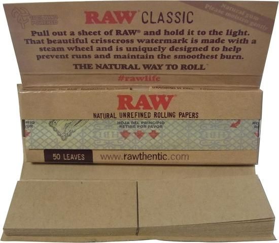RAWロウ Connoisseur natural unre fined rolling papers + TIPS ペーパー+チップ