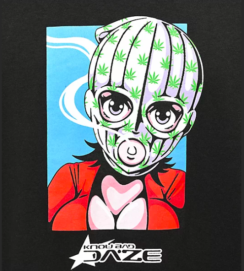 Know Bad Daze ノウバッドデイズ Smoke Mask Tシャツ ブラック