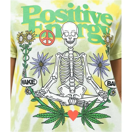Your Highness ユアハ
イネス Meditation Skeleton Orange & Green Tie Dye T-Shirt Tシャツ オレンジ&グリーン