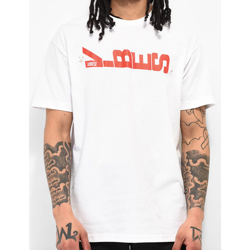 VIBES バイブス Sittin Sideways White T-Shirt ホワイト Tシャツ