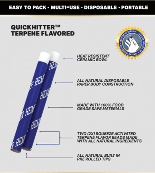 HEMPER ヘンパー Quick Hitters Disposable One Hitters (2-Pack)使い捨てワンヒッター