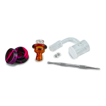 Space King スペースキング Opaque White Bottom Banger Kit (Coral) ガラスバンガー&バンガーキャップ&ダバー&ケースキット