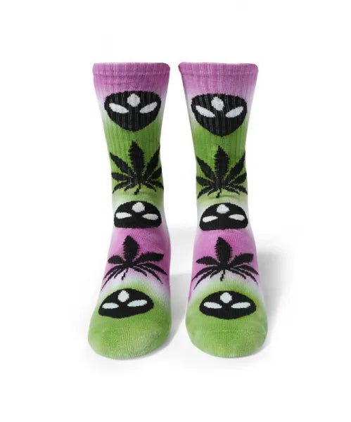 HUF X ALIENLABS ハフ CREW SOCKS (TIE DYE) ソックス タイダイ
