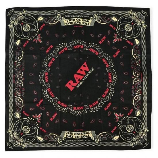 RAW ロウ BANDANA オフィシャルバンダナ ブラック/レッド