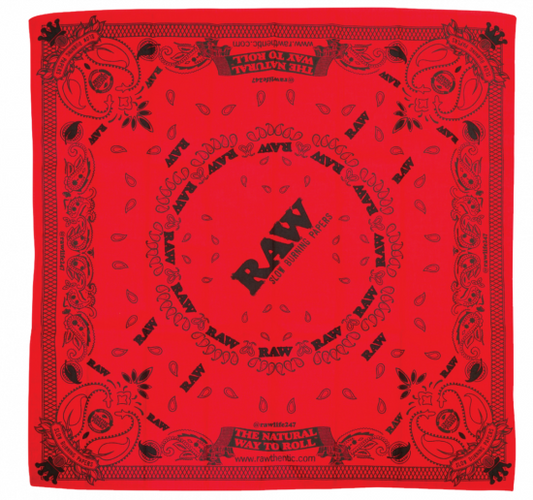 RAW ロウ BANDANA オフィシャルバンダナ ブラック/レッド