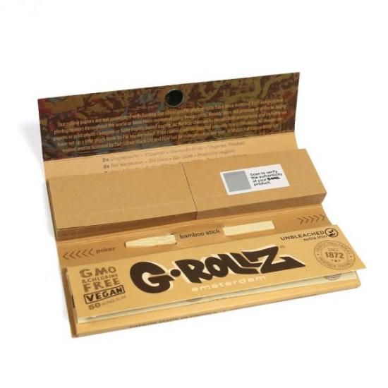 G-ROLLZ x Banksy's Graffiti ジーロールズ×バンクシーズ Unbleached wxtra thin Vegan booklets ペーパー&フィルターチップ