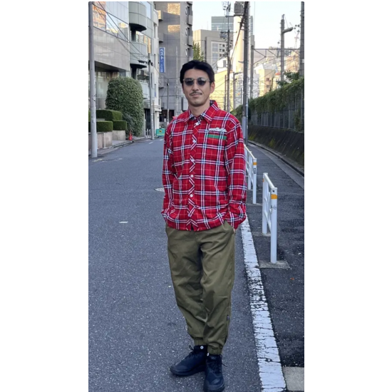 ★seedleSs シードレス combination pocket check shirts チェックシャツ