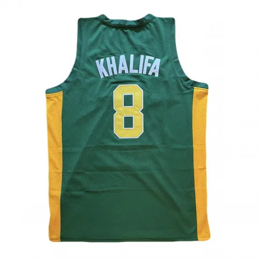 Wiz Khalifa ウィズカリファ #8 N. Hale High School Stitched Basketball Jersey Stitched Tanktop タンクトップ グリーン