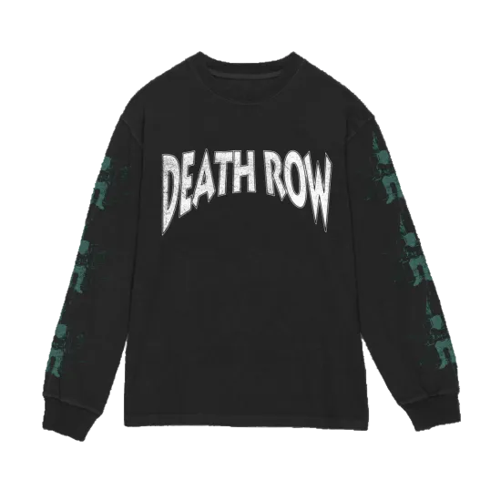 DEATH ROW デスロウ repeat LONG SLEEVE TEE L/S ロングTシャツ ブラック