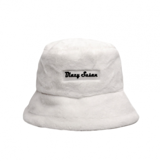 Blazy Susan ブレイジースーザン Fuzzy Bucket Hat ハット ピンク/ホワイト