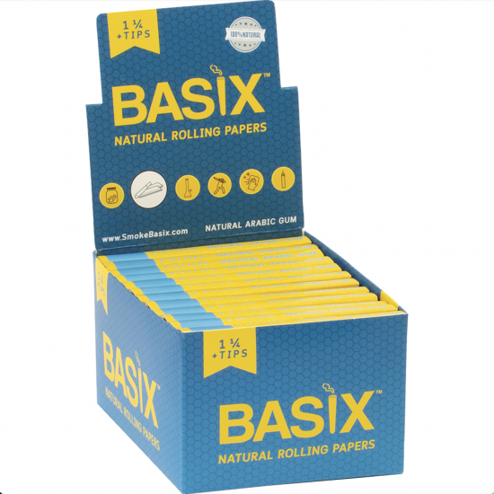 Basix ベーシックス Natural Rolling Paper With Tips 1 1/4 ペーパー +チップ