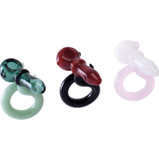 Mini Ring Glass Hand Pipe パイプ