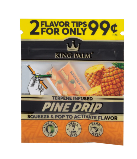 KING PALM キングパーム FLAVORED TIPS 2パック (7MM) カプセルフィルターチップ