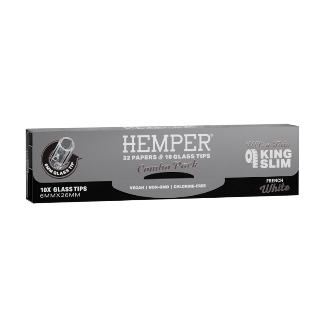 HEMPER ヘンパー King Size French Papers + 6mm Glass Tips ガラスチップ付きペーパー
