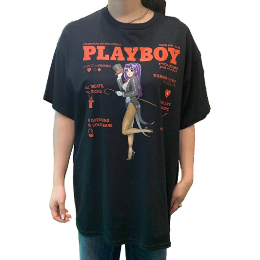 COLOR BARS カラーバーズ x PLAY BOY プレイボーイBig Bunny Tee Tシャツ ブラック