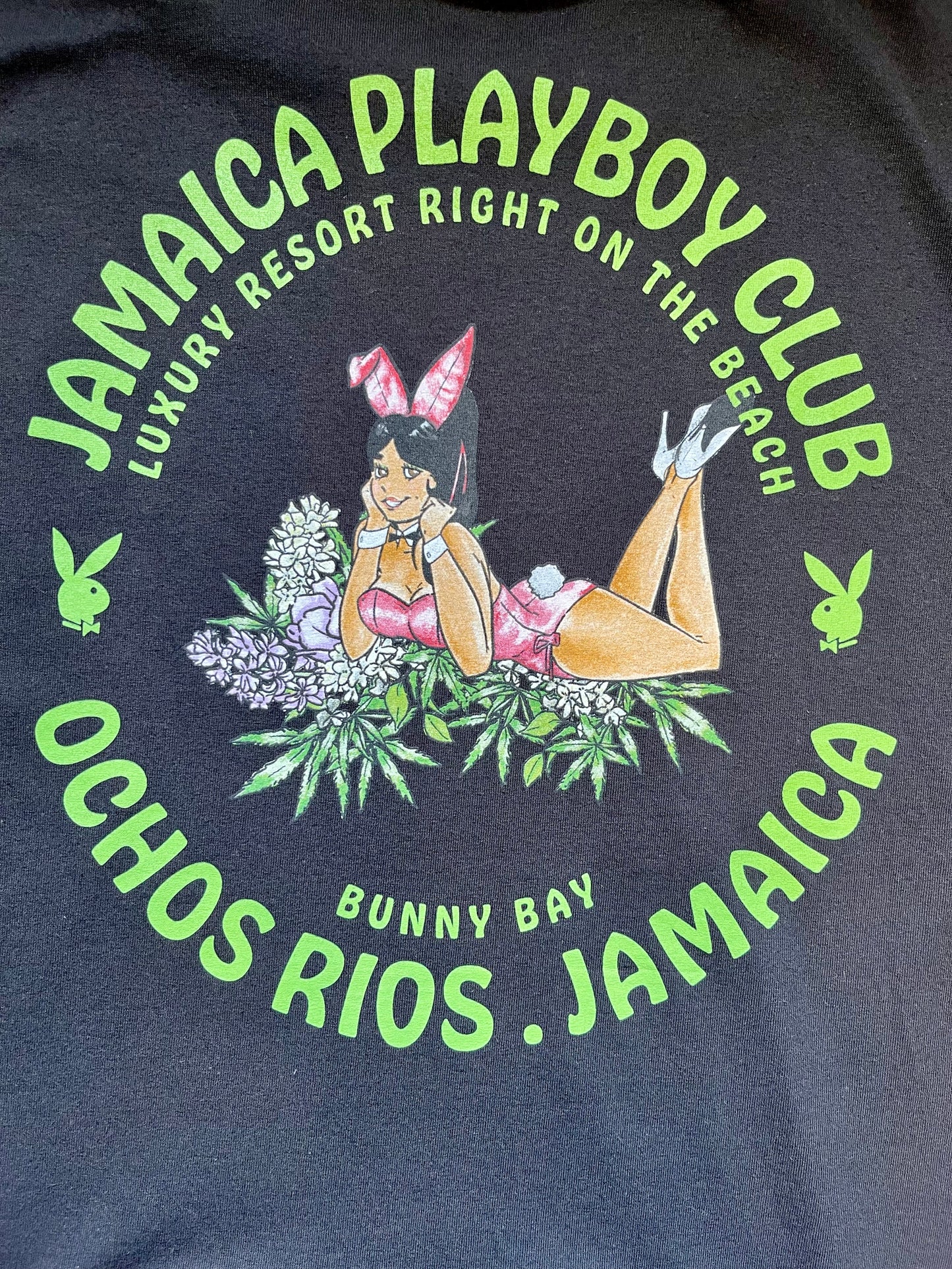 COLOR BARS カラーバーズ x PLAY BOY プレイボーイ Flower Girl Tee Tシャツ ブラック