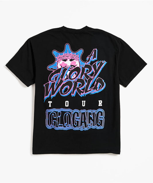 Glo Gang グロギャング A Glory World (Black) Tシャツ