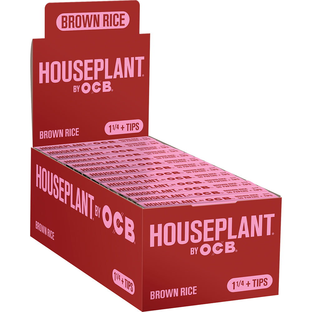 OCB オーシービー Houseplant Brown Rice 1 1/4 Papers + Tips ペーパー+チップ