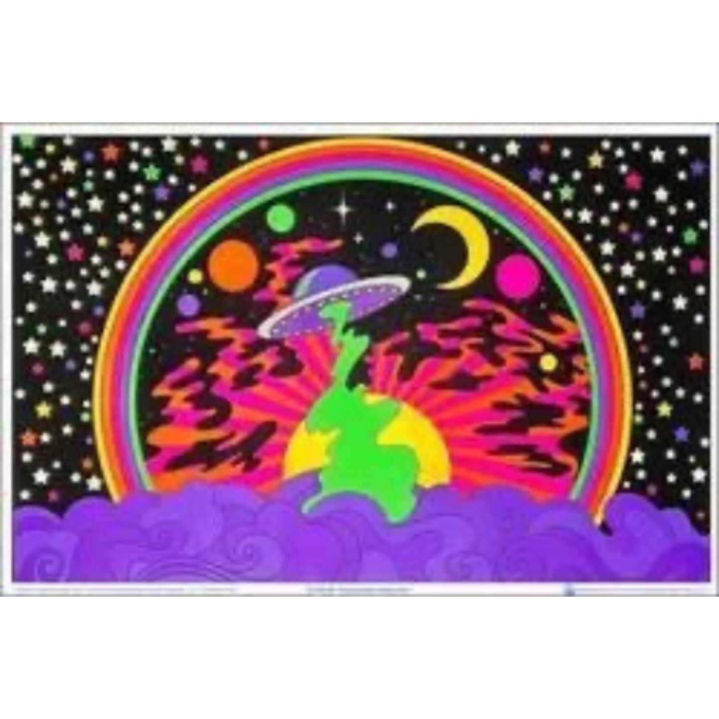 Psychedelic Abduction Flocked Blacklight poster ポスター #49