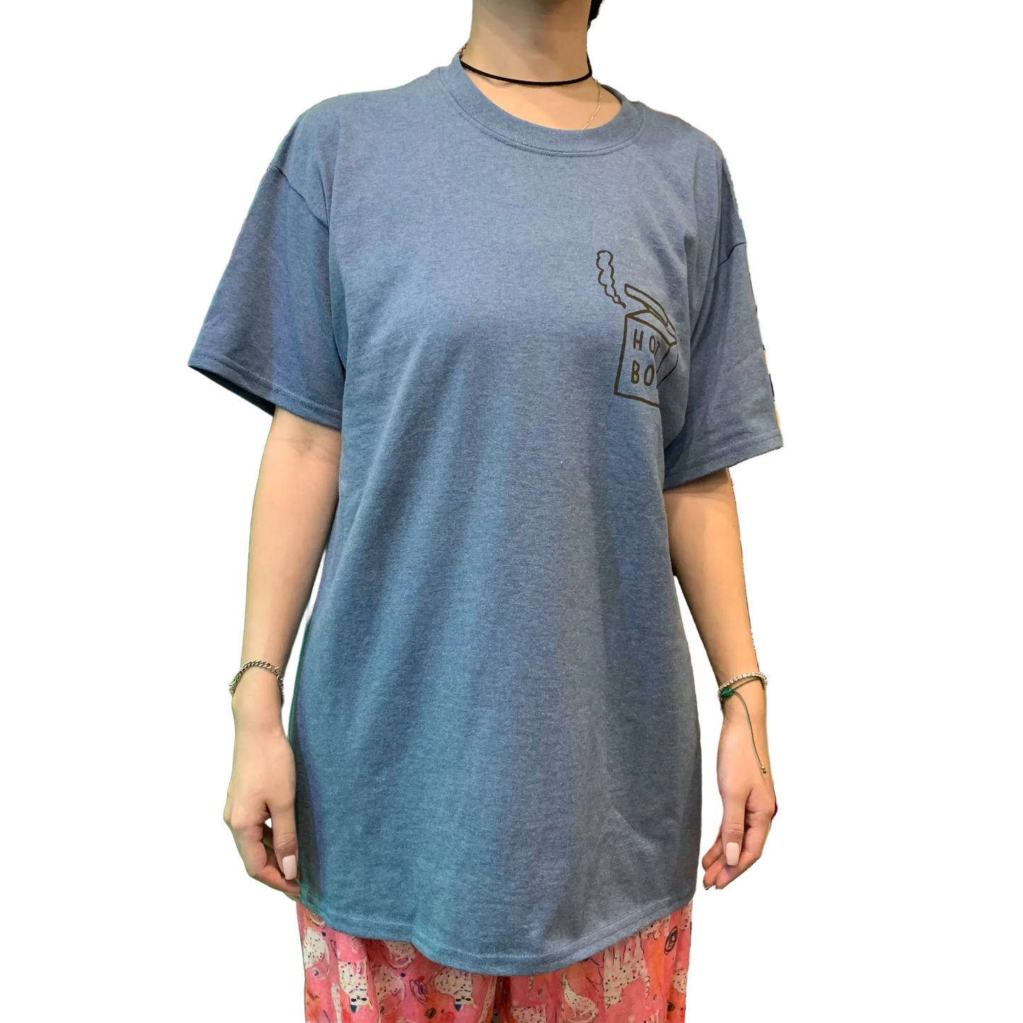 HOTBOXSESSIONS ホットボックスセッションズ "2BOX " Tシャツ ヘザーブルー/ネイビー