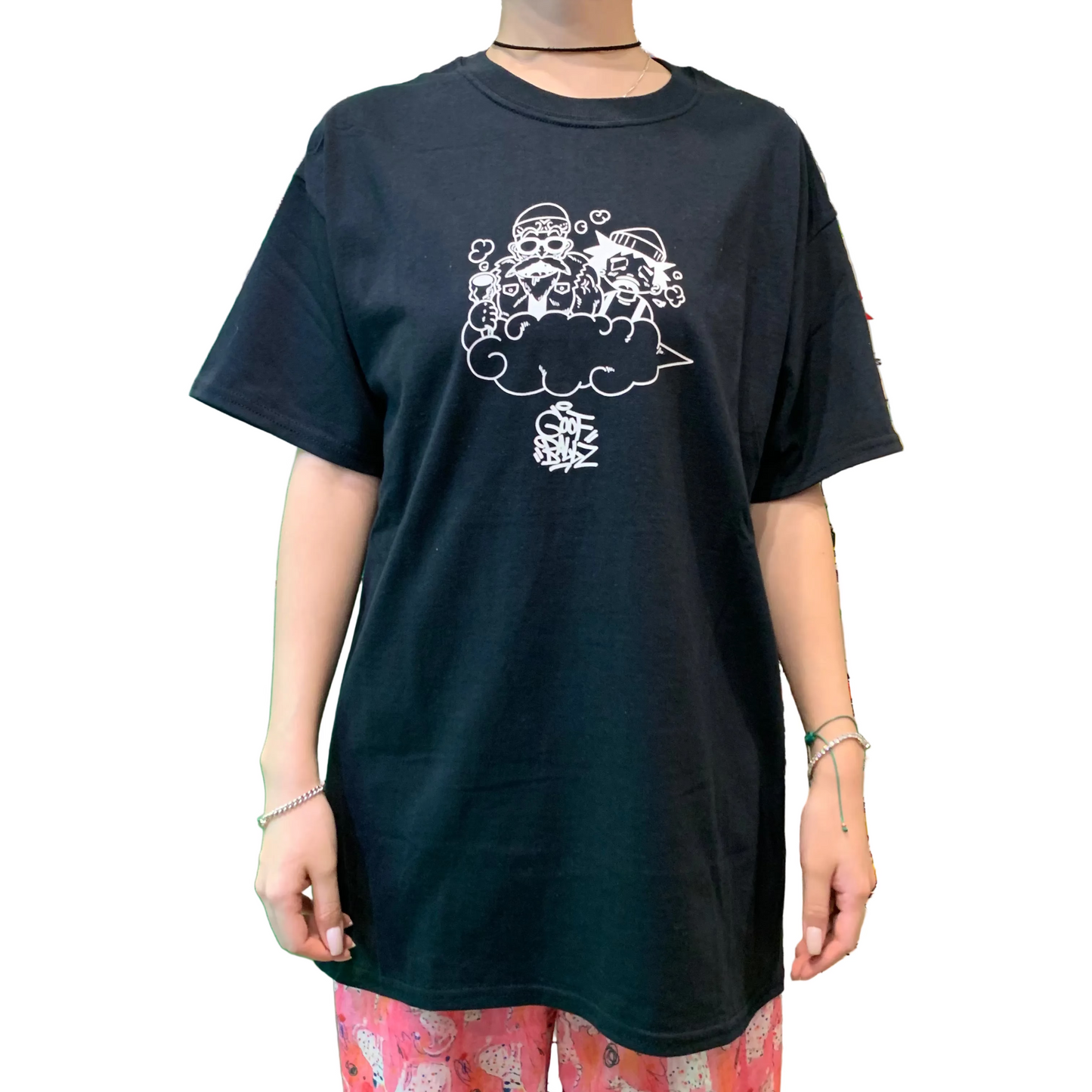 HOTBOX SESSIONS ホットボックスセッションズ "GOOF BALLZ" by Casper Tシャツ ホワイト/ネイビー/オレンジ