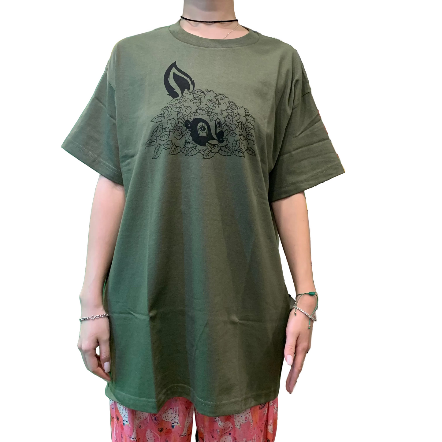 HOTBOX SESSIONS ホットボックスセッションズ "FLOWER" Tシャツ グレー/オリーブ