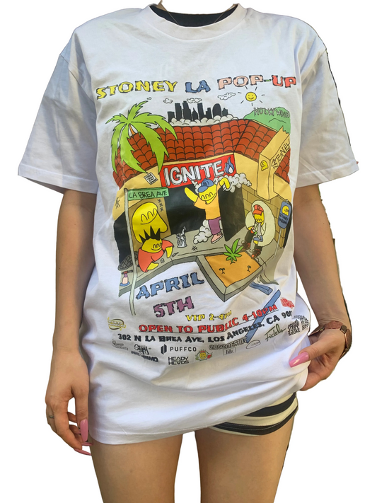 IGNITE "STONEY LA POP-UP" TEE ホワイト Tシャツ