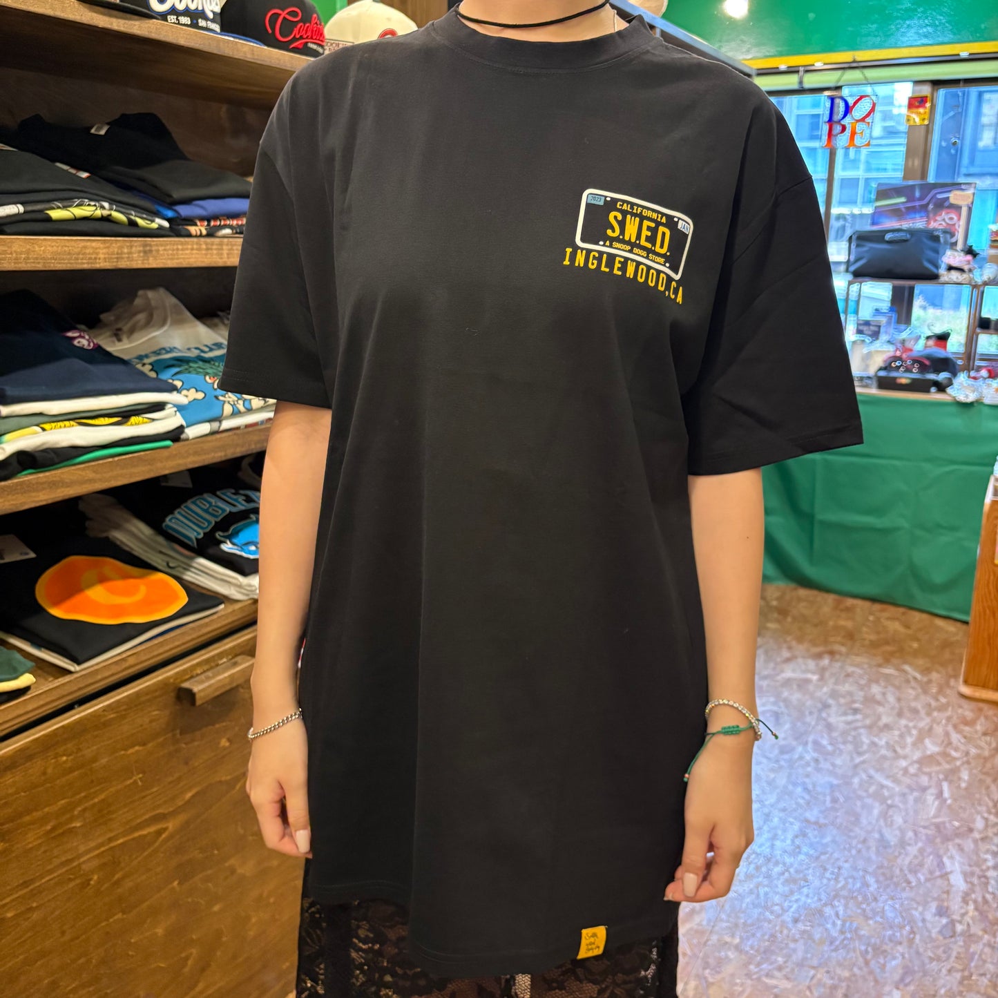 SWED スウェッド LAX INGLEWOOD MAP T-SHIRTS Black Tシャツ ブラック