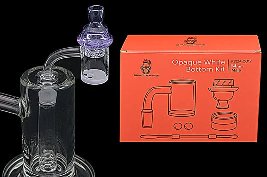 SPACE KING スペースキング Opaque White Bottom Banger Kit (Coral) ガラスバンガー&バンガーキャップ&ダバー&ケースキット