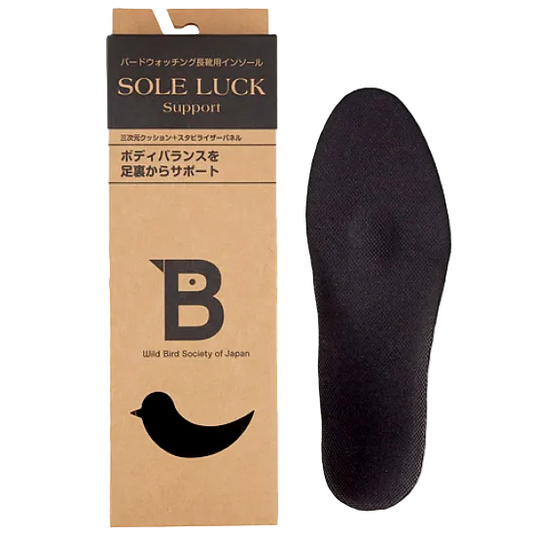 日本野鳥の会 バードウオッチング長靴 boots用 ソールラックサポート インソール　ブラック