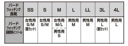 日本野鳥の会 バードウオッチング長靴 boots用 ソールラックサポート インソール　ブラック