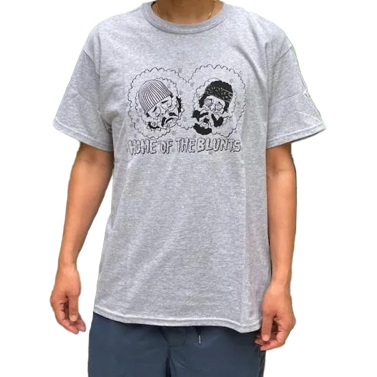 HOTBOXSESSIONS ホットボックスセッションズ ”HOME OF THE BLUNTS" art works by ESOW Tシャツ ホワイト/ライトグリーン