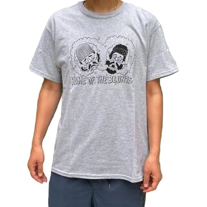 HOTBOXSESSIONS ホットボックスセッションズ ”HOME OF THE BLUNTS" art works by ESOW Tシャツ ホワイト/ライトグリーン