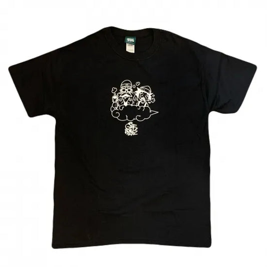 HOTBOX SESSIONS ホットボックスセッションズ "GOOF BALLZ"  by Casper Tシャツ  ホワイト/ネイビー/オレンジ