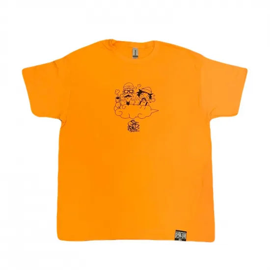 HOTBOX SESSIONS ホットボックスセッションズ "GOOF BALLZ"  by Casper Tシャツ  ホワイト/ネイビー/オレンジ