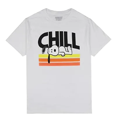 PEANUTS ピーナッツ SNOOPY CHILL T-SHIRTS Tシャツ ホワイト