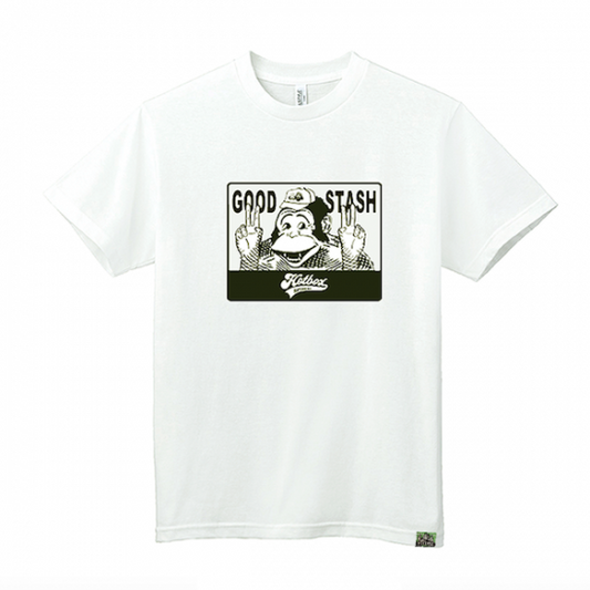 HOTBOX SESSIONSホットボックスセッションズ "BD" Tシャツ ホワイト/グレー/オリーブ