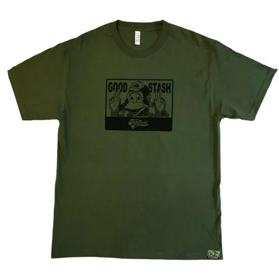 HOTBOX SESSIONSホットボックスセッションズ "BD" Tシャツ ホワイト/グレー/オリーブ