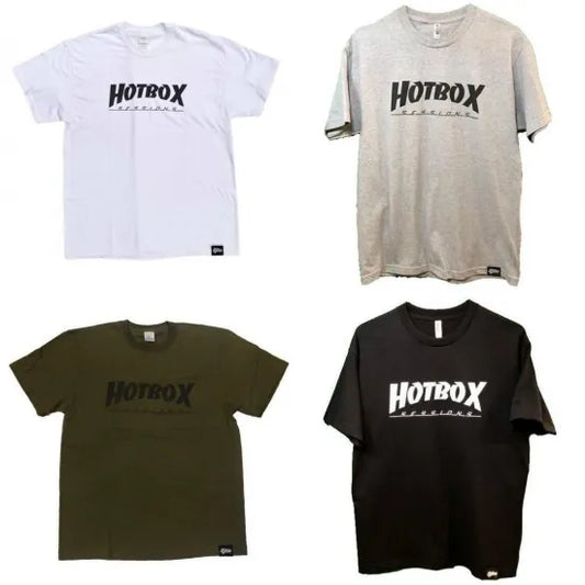HOTBOX SESSIONSホットボックスセッションズ "SK8MAG" Tシャツ ホワイト/ブラック/オリーブ/グレー