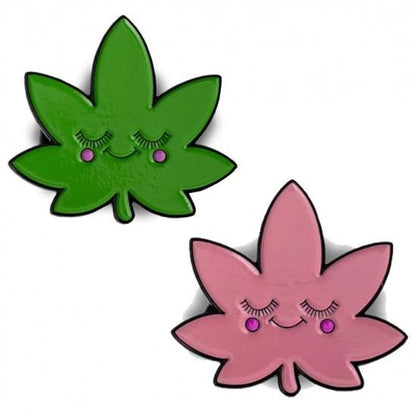 JUNGLE BOYS ジャングルボーイズ "Happy Leaf Pin" ピンバッチ グリーン/ピンク