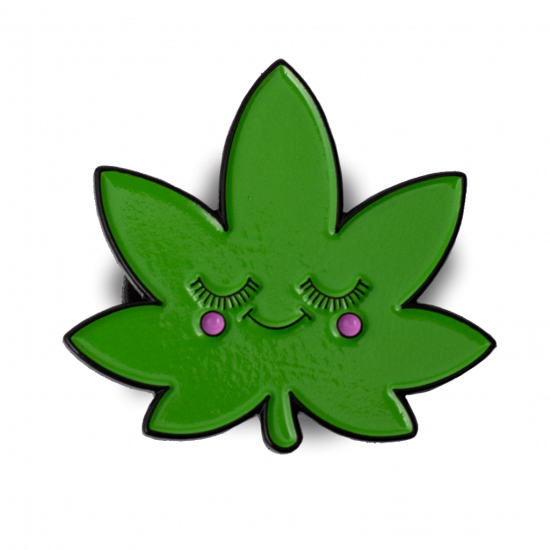 JUNGLE BOYS ジャングルボーイズ "Happy Leaf Pin" ピンバッチ グリーン/ピンク