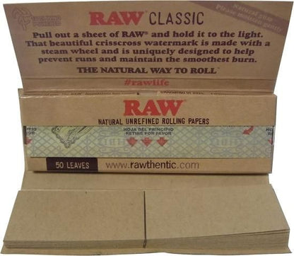 RAWロウ Connoisseur natural unre fined rolling papers + TIPS ペーパー+チップ