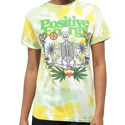 Your Highness ユアハ
イネス Meditation Skeleton Orange & Green Tie Dye T-Shirt Tシャツ オレンジ&グリーン