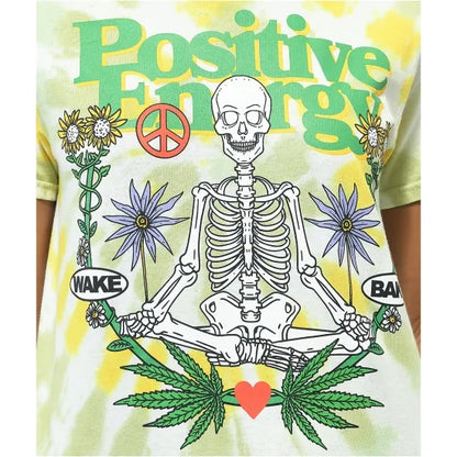 Your Highness ユアハ
イネス Meditation Skeleton Orange & Green Tie Dye T-Shirt Tシャツ オレンジ&グリーン