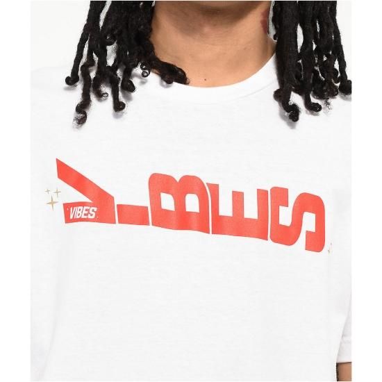 VIBES バイブス Sittin Sideways White T-Shirt ホワイト Tシャツ