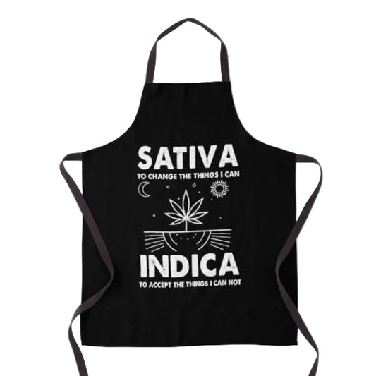 Apron エプロン　Indica Sativa Meme Funny We○d 420 Cannabis Marijuana Stoner #6