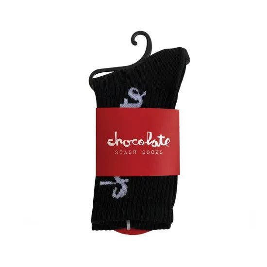 RYOT x CHOCOLATE ライオット×チョコレート STASH SOCKS W/INTERIOR POCKET スタッシュポケット付きソックス ブラック/ホワイト