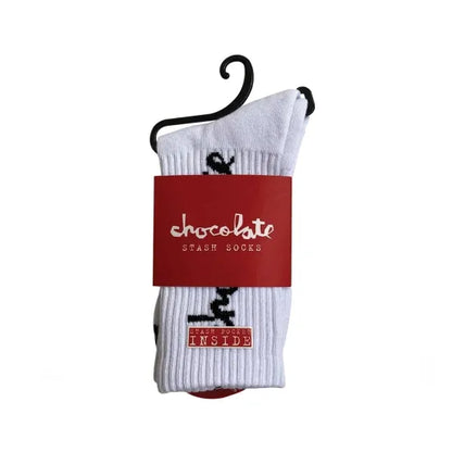 RYOT x CHOCOLATE ライオット×チョコレート STASH SOCKS W/INTERIOR POCKET スタッシュポケット付きソックス ブラック/ホワイト