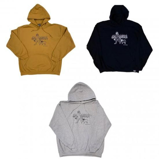 HOTBOX SESSIONS ホットボックスセッションズ "UMA" Hoodie フーディーパーカー ブラック／グレー/サンド