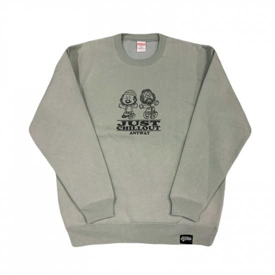 ★HOTBOX SESSIONS ホットボックスセッションズ "JUST CHILLOUT ANYWAY "  クルーネックスウエット